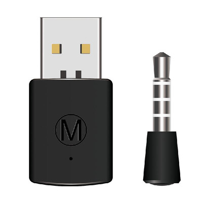 

BT Receiver Wireless Headset Headphone Adapter with Mic BT 40 Dongle USB Adapter USB Dongle for PS4 Black
