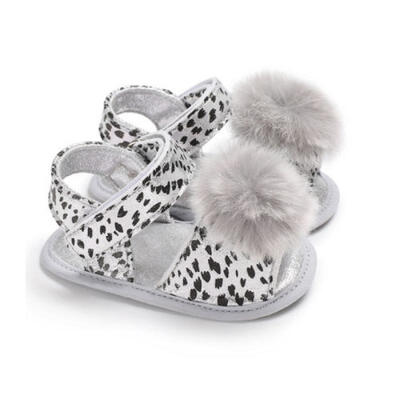 

Newborn Baby Girls Leather Sandals Toddler Prewalkers Kids Soft Crib Sole Shoes