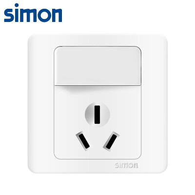 

SIMON Switch socket panel C3 series 16A three-hole switch air conditioner Yuba socket type 86 panel snow mountain white C31682B