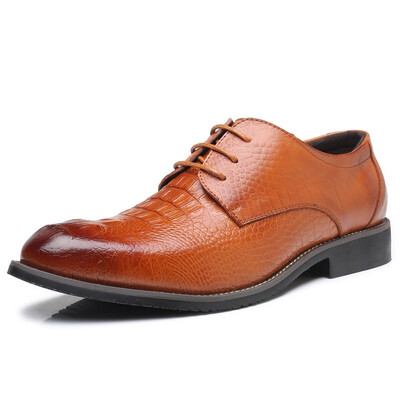 

JUQI Business Men Oxford Genuine Leather Shoes