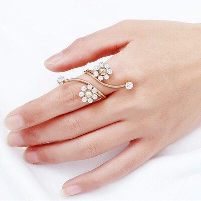 

NeillieN Ring finger ringLadys Ring Flower Ring Flowers Finger RingsFinger decorationRings For WomenMothers Day Gift 3pcs