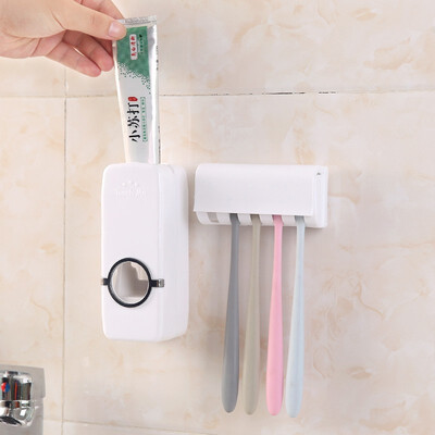 

NeillieN Automatic Toothpaste DispenserToothbrush Holder Set Bathroom Setstoothbrush storage box wash suit