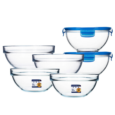 

Jingdong supermarket] Le Meiya Luminarc tempered glass fresh bowl of 6 sets of lunch boxes