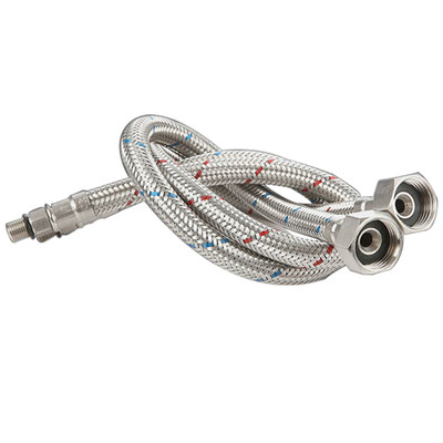 

Supor 304 stainless steel hot and cold woven into the water pipe hose braid a cold one hot two sets of 80CM hose 14610039-R / B