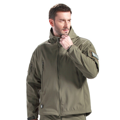 

FREE SOLDIER outdoor men clothing for camping hiking,softshell Fleece jackets ,water-resistant coat, support for US shipments