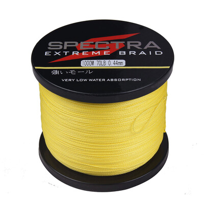 

100M-2000M 6LB-300LB Test Yellow 100PE Dyneema Braided Fishing Line