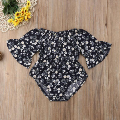 

UK Newborn Baby Girl Romper Floral Bodysuit Sunsuit Summer Clothes Outfits 0-24M