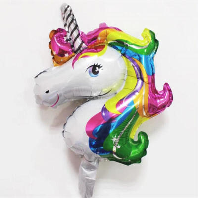 

Large Rainbow Unicorn Horse Inflatable Foil Balloon Birthday Party Room Decor CA