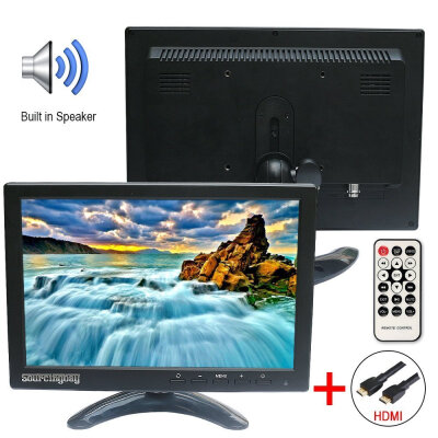 

Sourcingbay 10inch LED IPS Mini Monitor Support HDMI BNC VGA Video Audio1280*800 HD Security Monitor with Remote Control for PC CCTV Camera