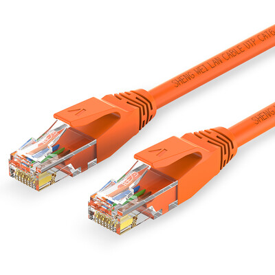 

Win shengwei LC-6100D six network cable pure copper gigabit 8-core twisted-pair network jumper 10 meters orange high-speed color network cable Gigabit network cable