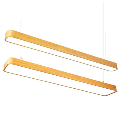 

Baycheer HL488754 Slim Wood Color Wrought Iron Office Minimalist Led Ceiling Light