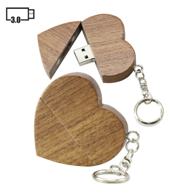 

4GB 8GB 16GB 32GB 64GB 128GB Wood Heart Model USB 30 Drive USB 30 Flash Drive Flash Disk USB 30 Disk Memory Stick USB 30 Stick