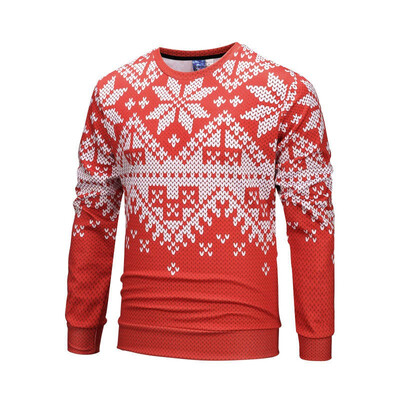 

luxury designer brand Mens fashion explosions coat black&white Christmas cat print sweater large size loose