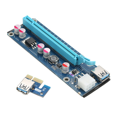 

Segotep PCI-E 1X to 16X Powered USB30 GPU Extender Riser Adapter Card 6Pin w60cm USB3 0 & Molex to SATA Power Cables for Mining