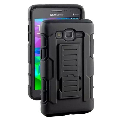 

Fivice Samsung E5 Case TPU armor anti-drop mobile phone outdoor bracket back clip PC shell phone case