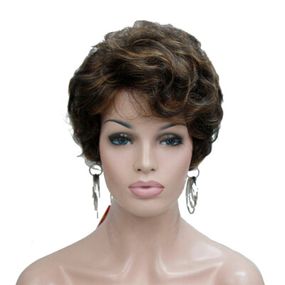 

Short Fluffy Natural Wave Blonde Full Synthetic Wigs Womens Hair Wig 6 colors for choose