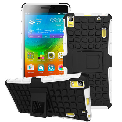 

Fivice Lenovo K3 NoteA7000 Case TPU anti-fall tire pattern back clip bracket phone case