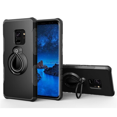 

Fivice Samsung Galaxy S9 Case TPU Water Drop Ring Stand Car Power Magnetic Drop-proof Phone Case
