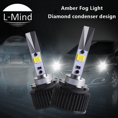 

Car LED Headlamp Kit CREE 45W 12V 6000K Amber Fog Lamp Double Color BMW H4 H7 H11 9005 9006 LED Headlight