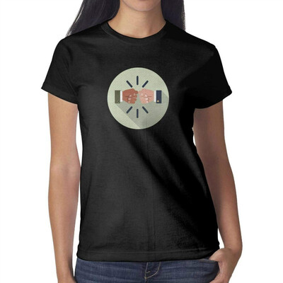 

SNB WY Fist Bump Color Funny Short Sleeve t-Shirt Pretty Women New Family