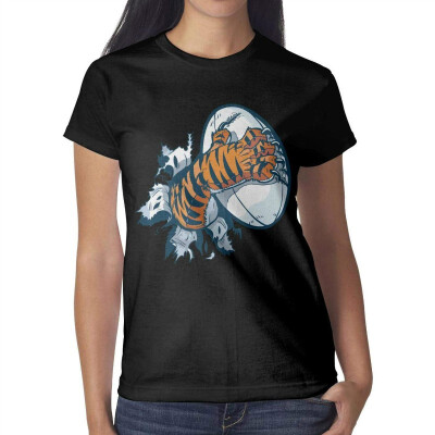 

Tiger Blue Painting Womens Black t Shirts Fashion Womens Ladies Cotton t Shirt