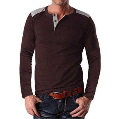 

Mens Slim Fit Long Sleeve Muscle Tee Shirts Casual T-shirt Tops Blouse PO