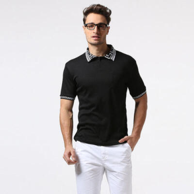 

Mens Stylish Short Sleeve Golf Polo T Shirt Summer Casual Slim Fit Tops Shirts