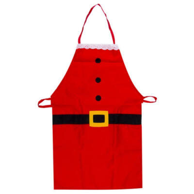 

Christmas Red Waterproof Apron Christmas Dinner Party Kitchen Cooking For Kids