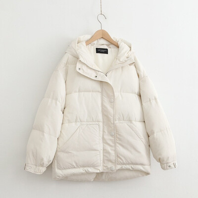 

Winter high-grade fabric long hooded big fur collar down jacket cotton clothing women 90234