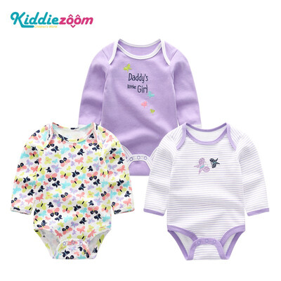 

3PCS Babywear Clothing Sets Baby Girl Clothes Newborn Cotton Bodysuits Bebe Long Sleeve Baby Boy Clothes Rompers Unicorn Active