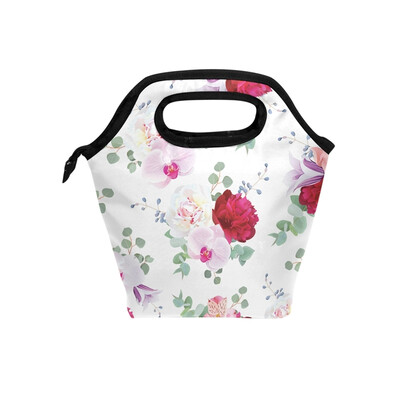 

Lunch Bag Tote Bag Beautiful Flower Travel Picnic Organizer Lunch Holder Handbags Lunch Bag Box for Office