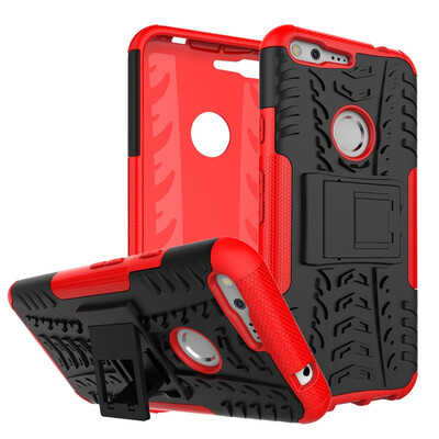

Fivice Google Pixel XL Case TPU anti-fall tire pattern back clip bracket phone case
