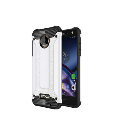 

Fivice Motorola Moto Z case Luxury Silicone Diamond Armor PC Hard Shell Phone Case