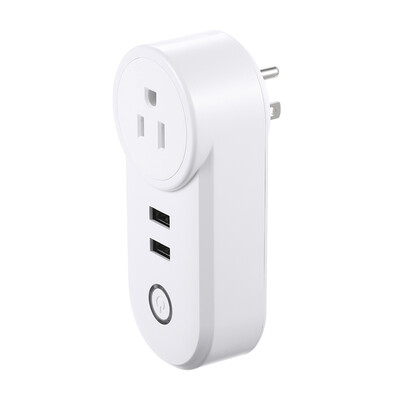 

Smart WiFi Socket Smart Plug Dual USB Charging Port 10A Timer Power APP Remote Control Timers