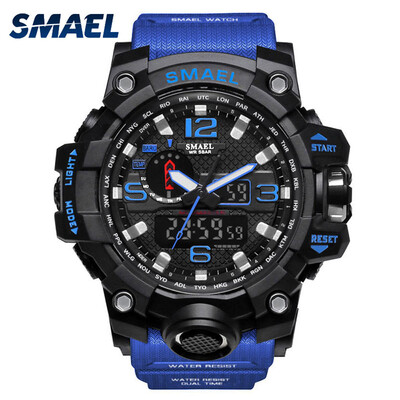 

Mens Stylish Sports Multi-function Electronic Waterproof Watch Dual Display Wristwatches