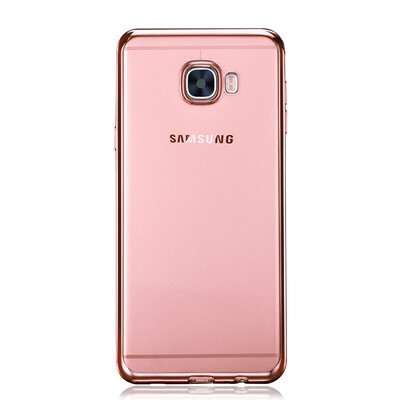 

YOMO Samsung C7 C7000 Netcom mobile phone case phone shell plating scratch transparent soft rose gold