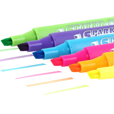 

Comix 6 Complementary Color Highlighter Creative Cute Triangle Paint Color Pen Office Stationery K9036