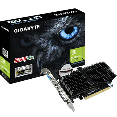 

GIGABYTE GT 710 GV-N710SL-2GL 954MHz 1800MHz 2GB 64bit GDDR3 Graphics