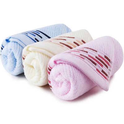 

[Jingdong supermarket] Sanli prime satin edge cotton bamboo fiber towel wash towel value combination 3 light blue + light green + light powder