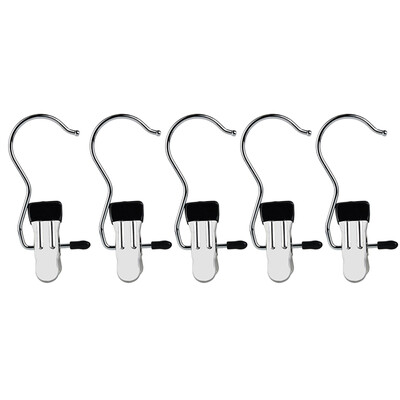 

UpperX 5 pcs Portable Laundry Metal Hook Clothes Pin Boot Shoes Hanger Hold Clip Hanger Hook Clips