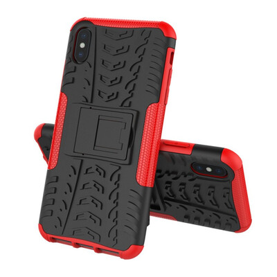 

Fivice iPhone XS Max 65 inch Case TPU anti-fall tire pattern back clip bracket phone case