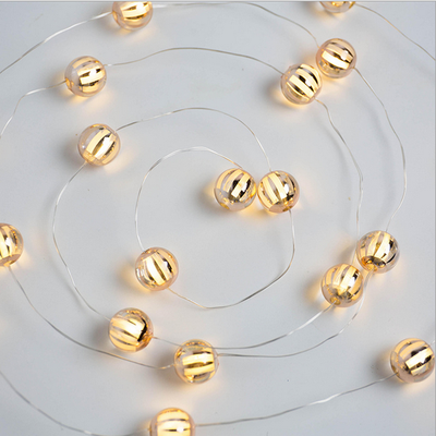 

Lead Copper Wire Lamp String Christmas Pumpkin Copper Wire Lamp Battery Lamp Room Decoration Lamp String 2 m 20 Warm White Batt