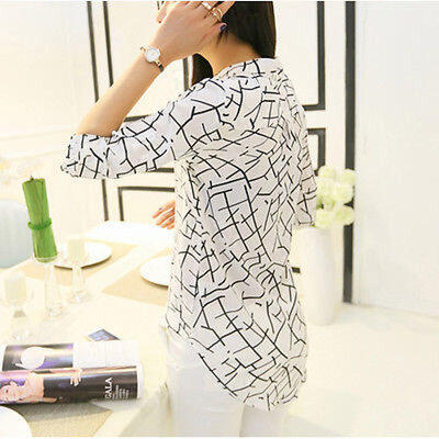 

Womens Lady Loose 34 Sleeve Chiffon Casual Blouse Shirt Tops Fashion Blouse
