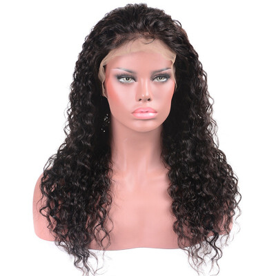 

Brazilian Water Wave Lace Front Human Hair Wigs Front Lace Wigs With Baby Hair Pre Plucked Natural Hairline