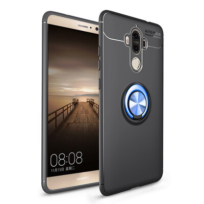 

Fivice Huawei Mate 9 case TPU metal ring shell magnetic bracket soft shell