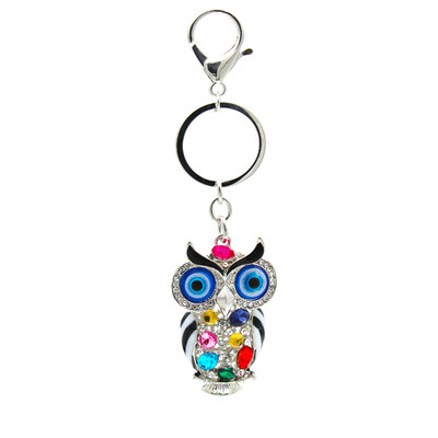 

Crystal Colored Diamond Owls Charms Twinkle Night Owl Phone Case Straps Shining Rhinestones Keychain Glittered Diamonds Pendant
