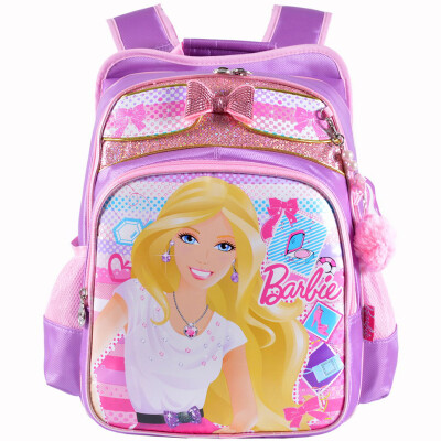 

Barbie (Barbie) female paragraph cute cartoon light simple backpack primary school student bag BB8045B-purple