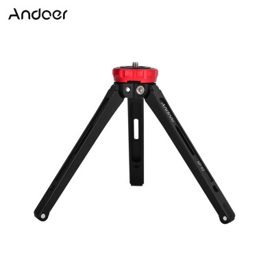 

Andoer MT-02 Mini Desktop Tripod Aluminum Alloy 14" Screw Max Load 15kg 33lbs for DSLR Digital Video Camera DV