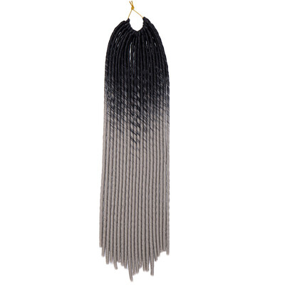

20" Two Ombre Braiding Hair Extension Faux Locs Synthetic Crochet One Piece Hair Braids 100g