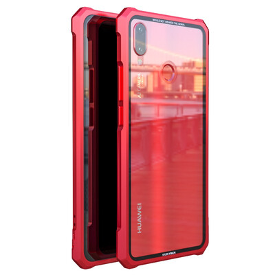 

LUPHIE Brand Phone Case For Samsung Galaxy Note 9 Aluminum Metal Bumper Clear Tempered Glass Back Cover Shockproof Case